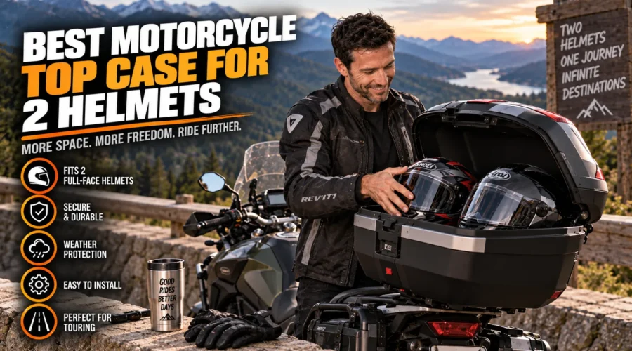 Best Motorcycle Top Cases for 2 Helmets