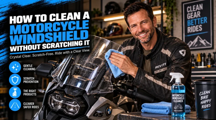 How to Clean a Motorcycle Windshield Without Scratching It