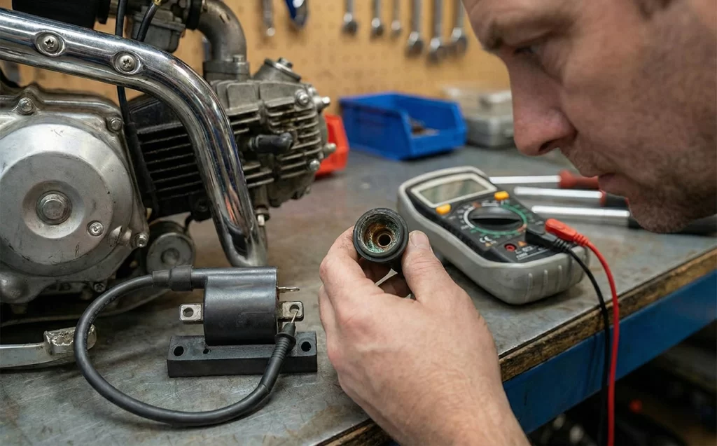 How to Test a Dirt Bike Coil: A Complete Beginner's Guide to Diagnosing Ignition Problems 2 Perform Visual Inspection and Cleaning