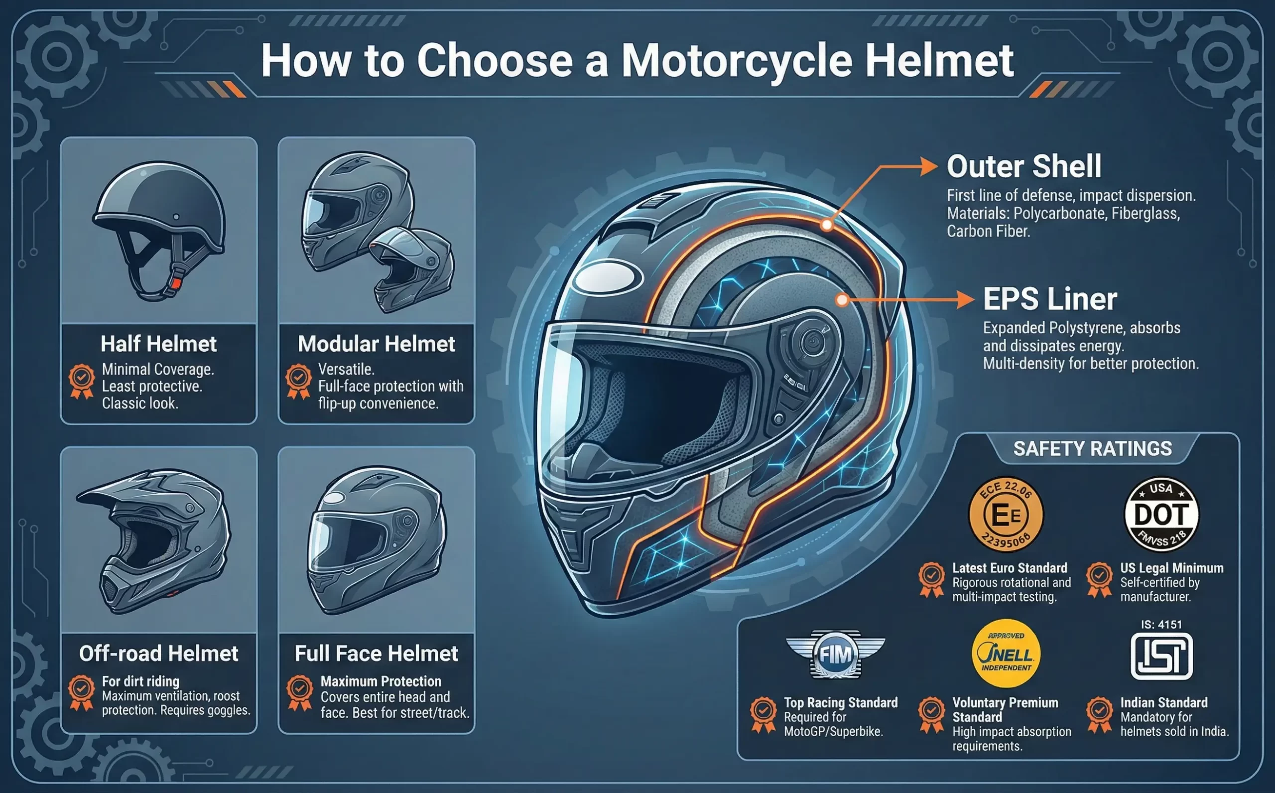 Read more about the article How to Choose a Motorcycle Helmet That Actually Saves Lives: Complete Safety Breakdown