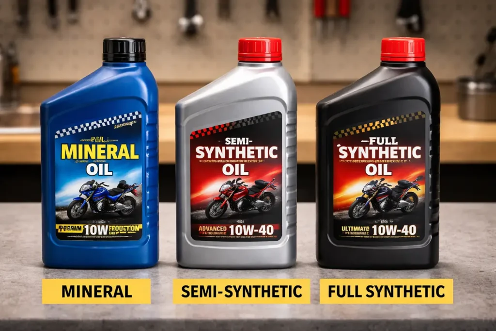 How to Change Your Motorcycle Oil at Home: Step-by-Step Guide 3 Comparison of mineral, semi-synthetic, and full synthetic motorcycle oils