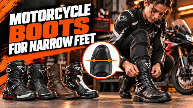 8 Best Motorcycle Boots for Narrow Feet That Actually Stay Locked In